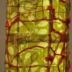 Column- green & pink (detail- alight)