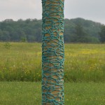 Column-mustard & blue (outdoors)