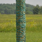 Mustard & Turquoise Light Column (unlit)