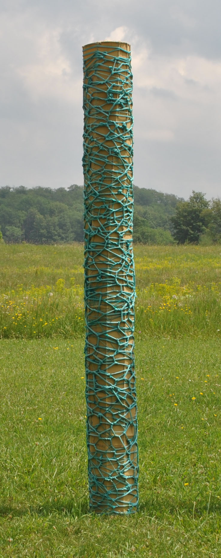 Mustard & Turquoise Light Column (unlit)