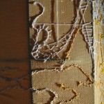 yellow embroidered column