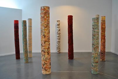 Forest of Columns Installation (Roots Entwined; Durham Art Gallery, 2014)